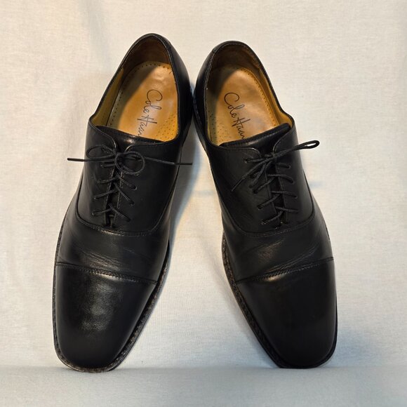 COLE HAAN Williams Formal Black Leather Cap Oxford Dress Shoes Men's Size 11M. - Picture 12 of 16